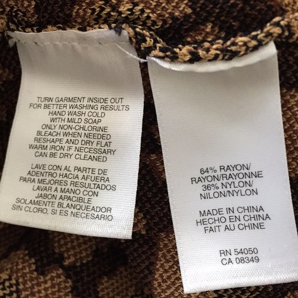 Jones New York cheetah animal print cardigan - Picture 9 of 10